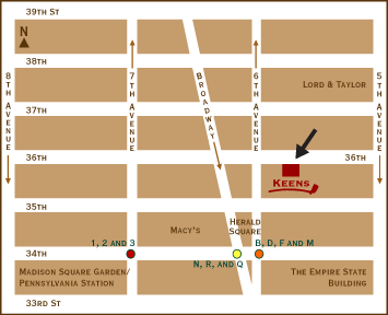 Keens Steakhouse Hours And Directions